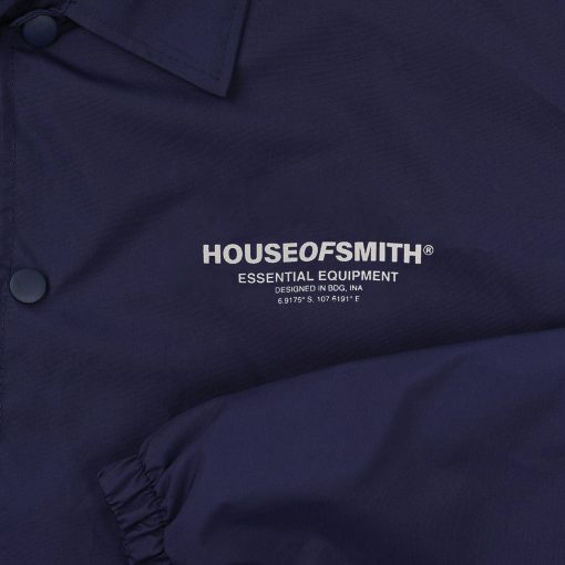 House of Smith Jaket Pria - Hos Essential Wind Breaker Navy - Coach Jacket - Image 3