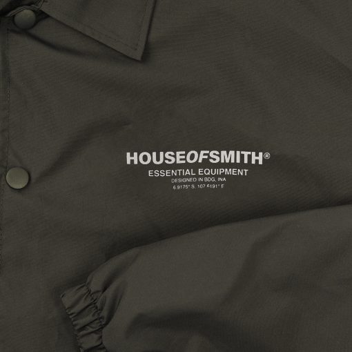 House of Smith Jaket Pria - Hos Essential Wind Breaker Army - Coach Jacket - Image 3