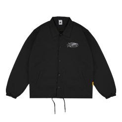 House of Smith Jaket Pria - Aptitude Wind Breaker Black - Coach Jacket