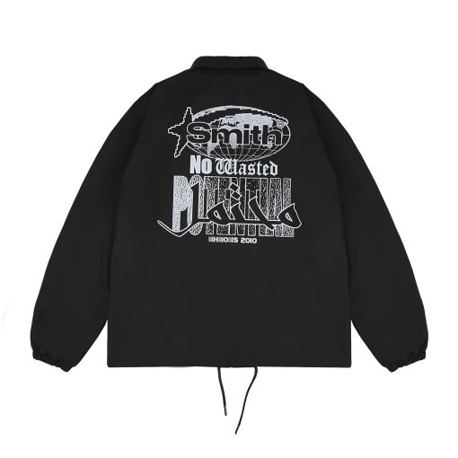 House of Smith Jaket Pria - Aptitude Wind Breaker Black - Coach Jacket - Image 2