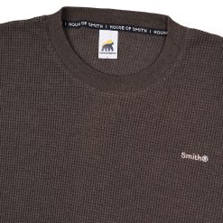 Alternative view of House of Smith Kaos Boxy Pria - Gritte Waffle Knit Boxy Tshirt Brown - Boxy T Shirt