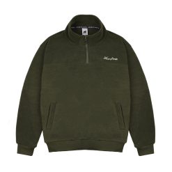 House of Smith Jaket Pria - Morzip Jacket Polar Green Army - Halfzip
