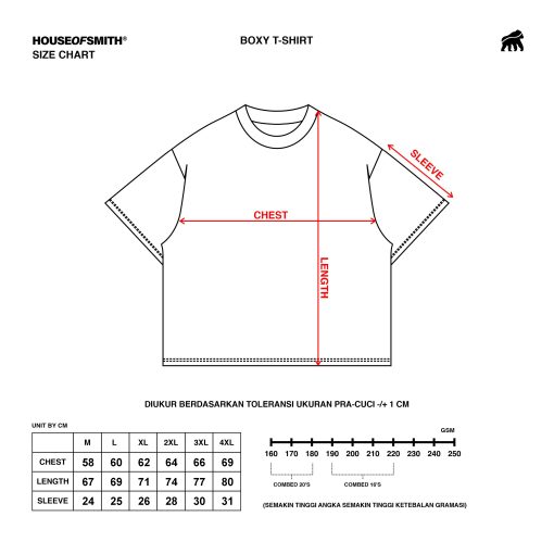 House of Smith Kaos Boxy Pria - Gritte Waffle Knit Boxy Tshirt Heather Grey - Boxy T Shirt - Image 4
