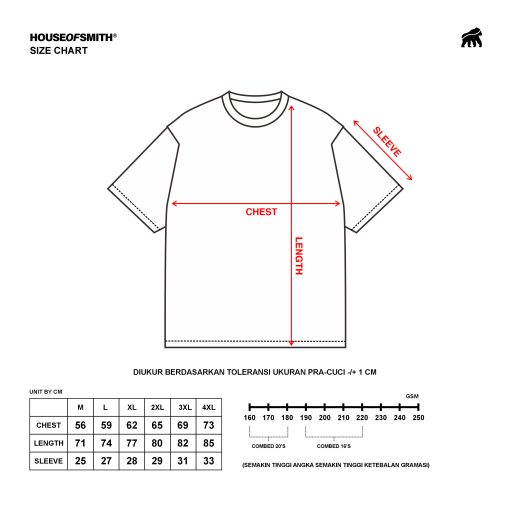 House of Smith Kaos Oversize Pria - Round Ball Oversized Tshirt Black 20s - Oversize T Shirt - Image 3