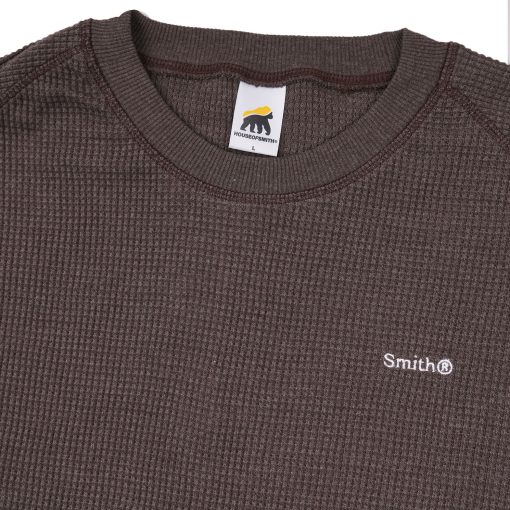 House of Smith Kaos Pria Lengan Panjang - Therma Waffle Knit Boxy Ls Brown - Long Sleeve Boxy - Image 2