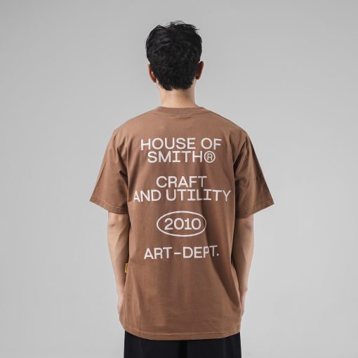 House of Smith Kaos Pria Lengan Pendek - Smith Utility Tshirt Brown - T Shirt - Image 4