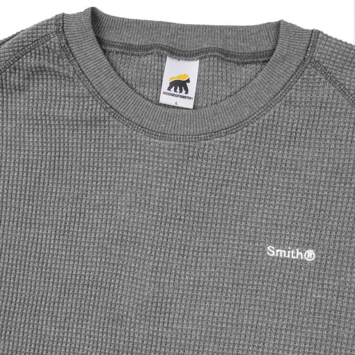 House of Smith Kaos Pria Lengan Panjang - Therma Waffle Knit Boxy Ls Heater Grey - Long Sleeve Boxy - Image 2