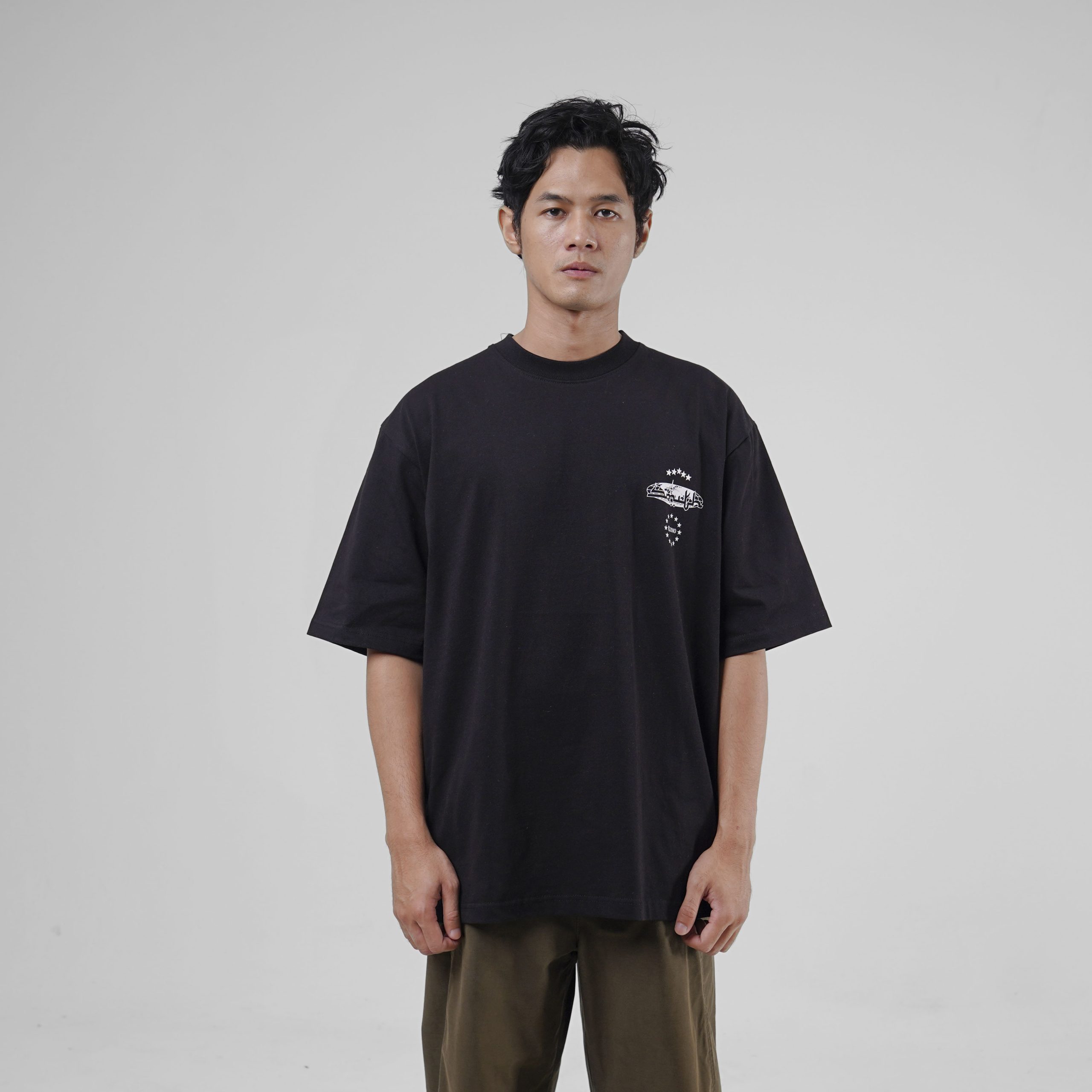 House of Smith Kaos Oversize Pria - Originale Oversized Tshirt Black - Oversize T Shirt - Image 6