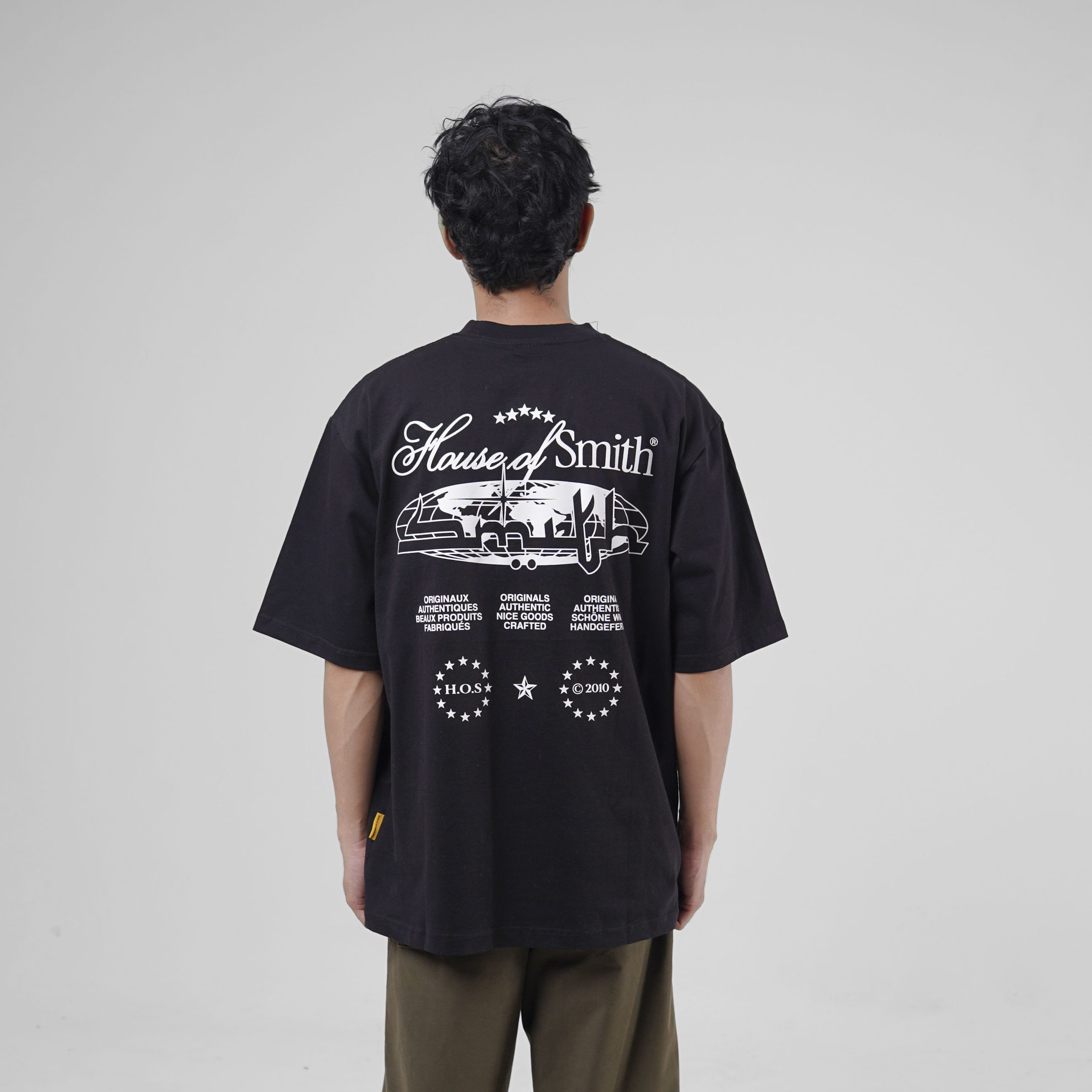 House of Smith Kaos Oversize Pria - Originale Oversized Tshirt Black - Oversize T Shirt - Image 5