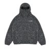 House of Smith Sweater Hoodie Oversize Halfzip Pria - Grin Sherpa Hoodie Oversized Grey