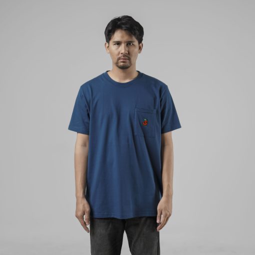 House of Smith Kaos Pria Lengan Pendek - Tomatoes Pocket Tshirt Moon Blue - T Shirt - Image 3