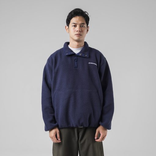 House of Smith Sweater Pria - Clivers Halfzip Jacket Polar Navy - Halfzip - Image 4