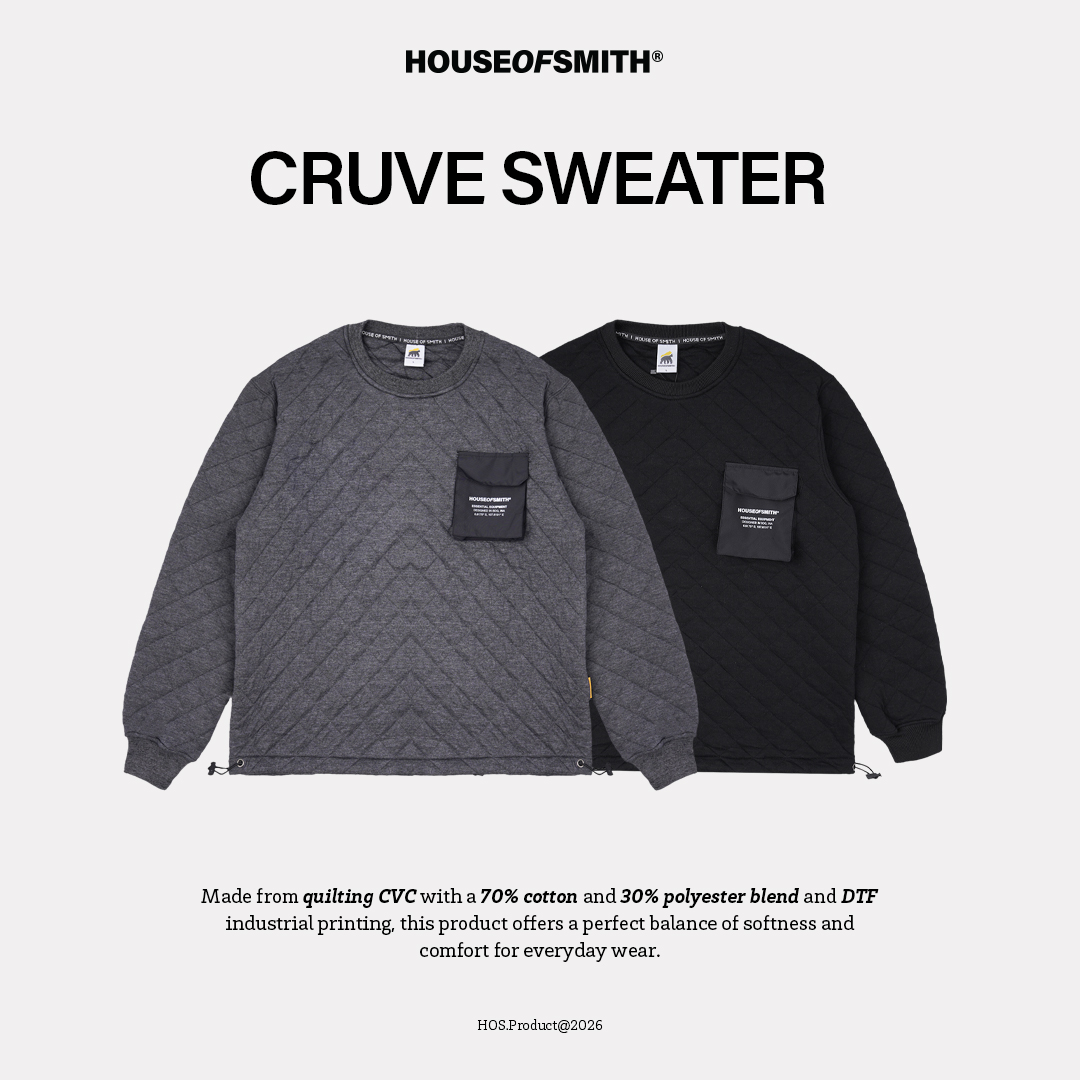 House of Smith Sweater Crewneck Pria - Cruve Sweater