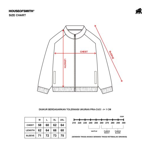 House of Smith Jaket Tracktop Pria - Creleon Track Black N White - Jacket - Image 4