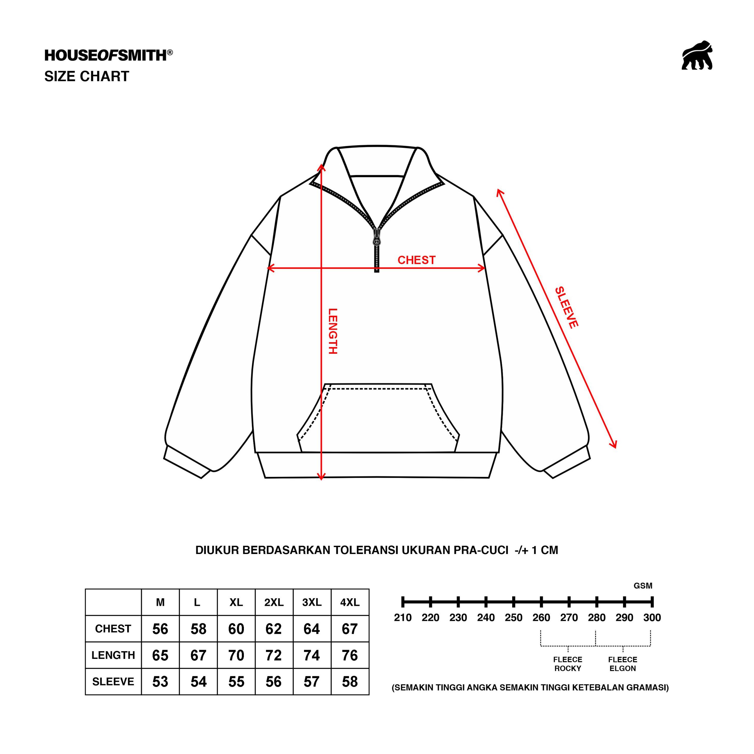 House of Smith Sweater Pria - Wade Halfzip Oversized Black - Halfzip Oversize - Image 4