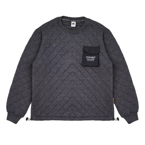 House of Smith Sweater Crewneck Pria - Cruve Sweater Grey