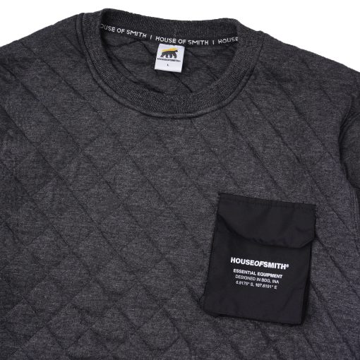House of Smith Sweater Crewneck Pria - Cruve Sweater Grey - Image 3