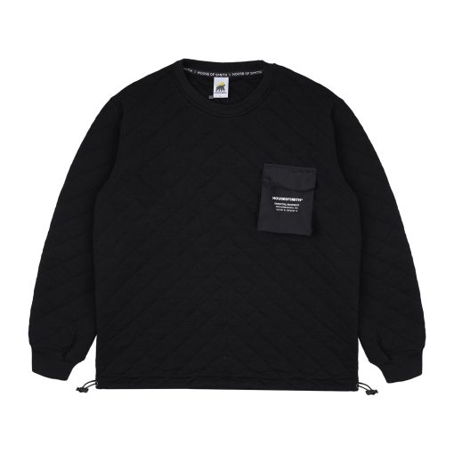 House of Smith Sweater Crewneck Pria - Cruve Sweater Black