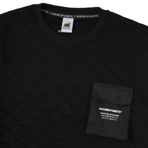 House of Smith Sweater Crewneck Pria - Cruve Sweater Black - Image 3