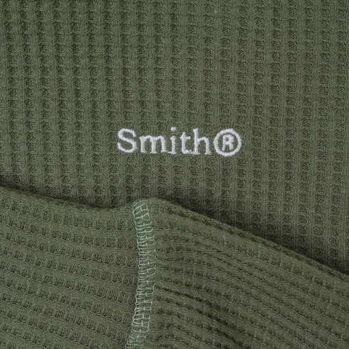 House of Smith Sweater Crewneck Pria - Weave Waffle Knit Ls Dark Dusty Green - Image 3