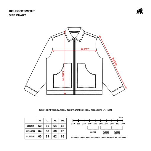House of Smith Jaket Pria - Revist Work Jacket 2 - Over Shirt - Image 3