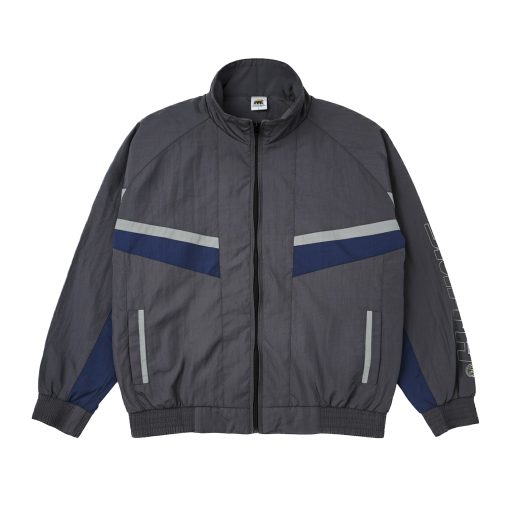 House of Smith Jaket Tracktop Pria - Cruff Track Jacket Grey N Navy - Jacket