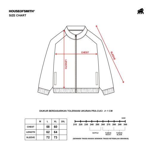 House of Smith Jaket Tracktop Pria - Cruff Track Jacket Black N Grey - Jacket - Image 4