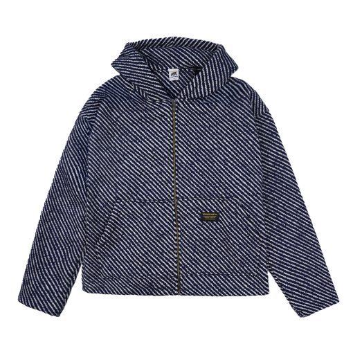 House of Smith Sweater Hoodie Zipper Oversized Pria - Infinium Tweed Hoodie Zipper Blue