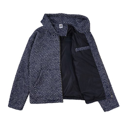 House of Smith Sweater Hoodie Zipper Oversized Pria - Infinium Tweed Hoodie Zipper Blue - Image 2