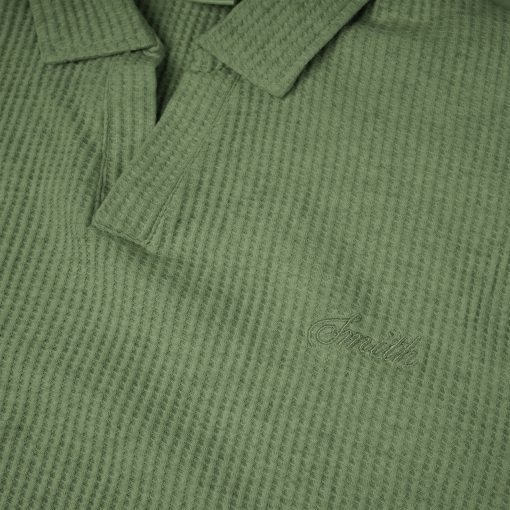 House of Smith Polo Shirt - Braver Waff Oversized Polo Shirt Green - Kaos Polo Oversize Pria - Image 2