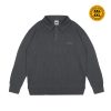House of Smith Kaos Polo Pria Lengan Panjang - Thermal Waff Oversized Long Sleeve Polo Dark Grey - Polo Oversized