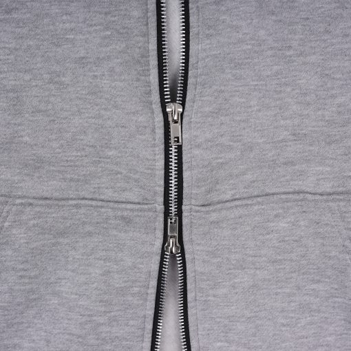 House of Smith Sweater Hoodie Boxy Pria - Carmein Hoodie Zipper Heather Boxy Grey - Image 4
