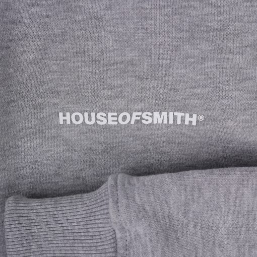 House of Smith Sweater Hoodie Boxy Pria - Carmein Hoodie Zipper Heather Boxy Grey - Image 5