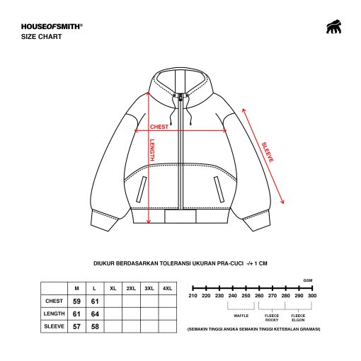 House of Smith Sweater Hoodie Boxy Pria - Carmein Hoodie Zipper Heather Boxy Grey - Image 6