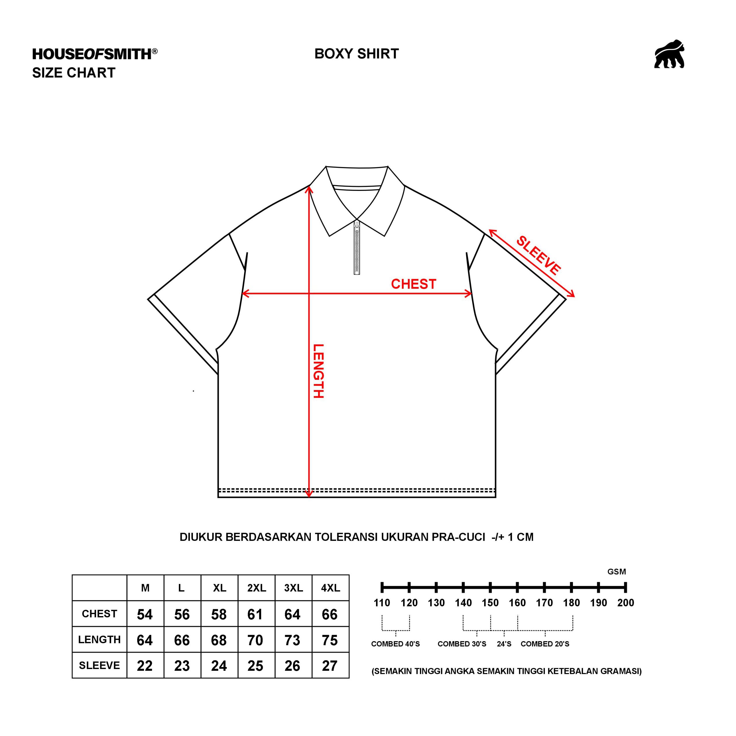 House of Smith Polo Shirt - Origin Halfzip Heavyweight Polo Boxy Army - Polo Halfzip Boxy Pria - Image 5