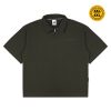 House of Smith Polo Shirt - Origin Halfzip Heavyweight Polo Boxy Army - Polo Halfzip Boxy Pria