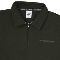 Alternative view of House of Smith Polo Shirt - Origin Halfzip Heavyweight Polo Boxy Army - Polo Halfzip Boxy Pria