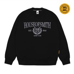 House of Smith Sweater Crewneck Oversize Pria - Univers Smith Oversized Crewneck Black