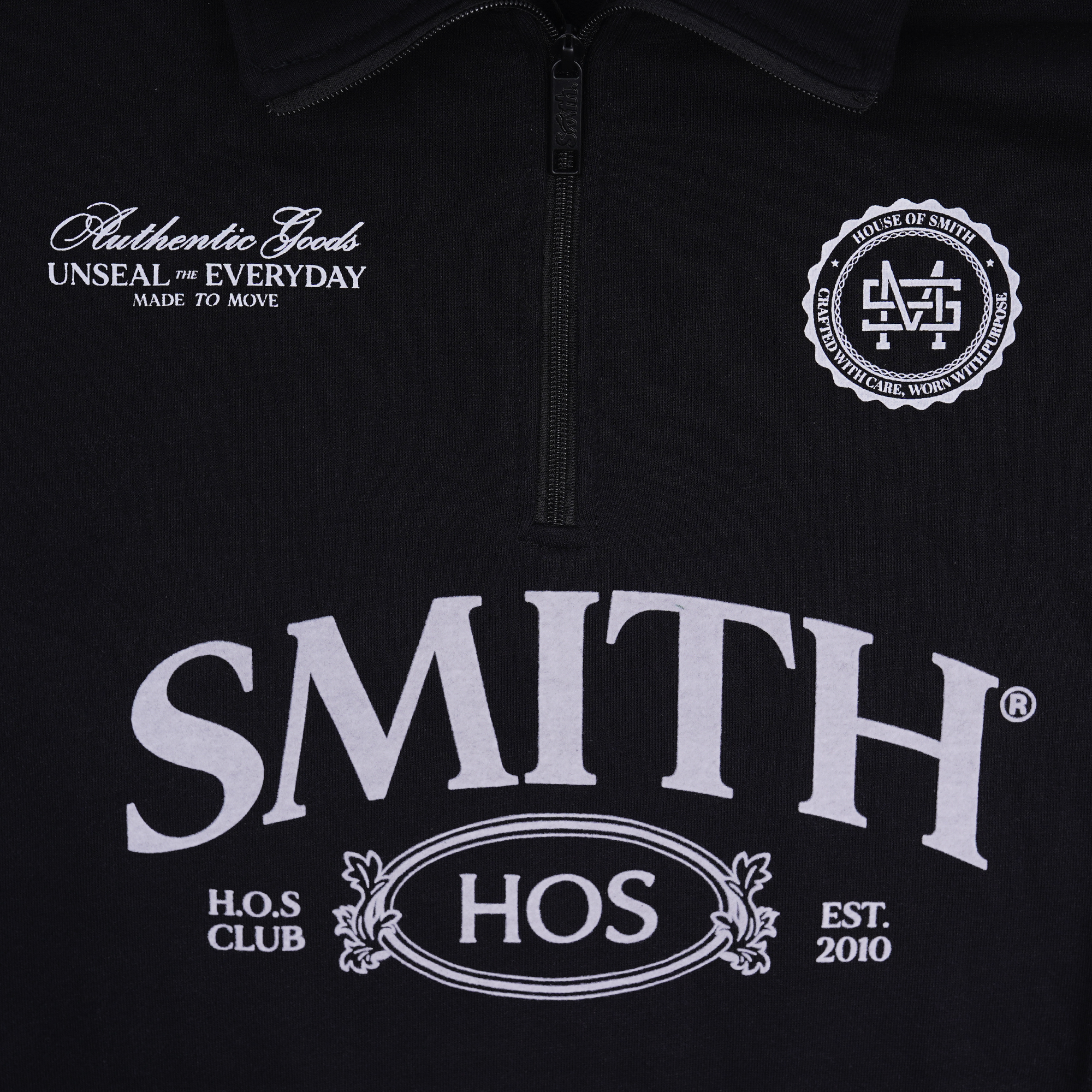 House of Smith Sweater Pria - Wade Halfzip Oversized Black - Halfzip Oversize - Image 3