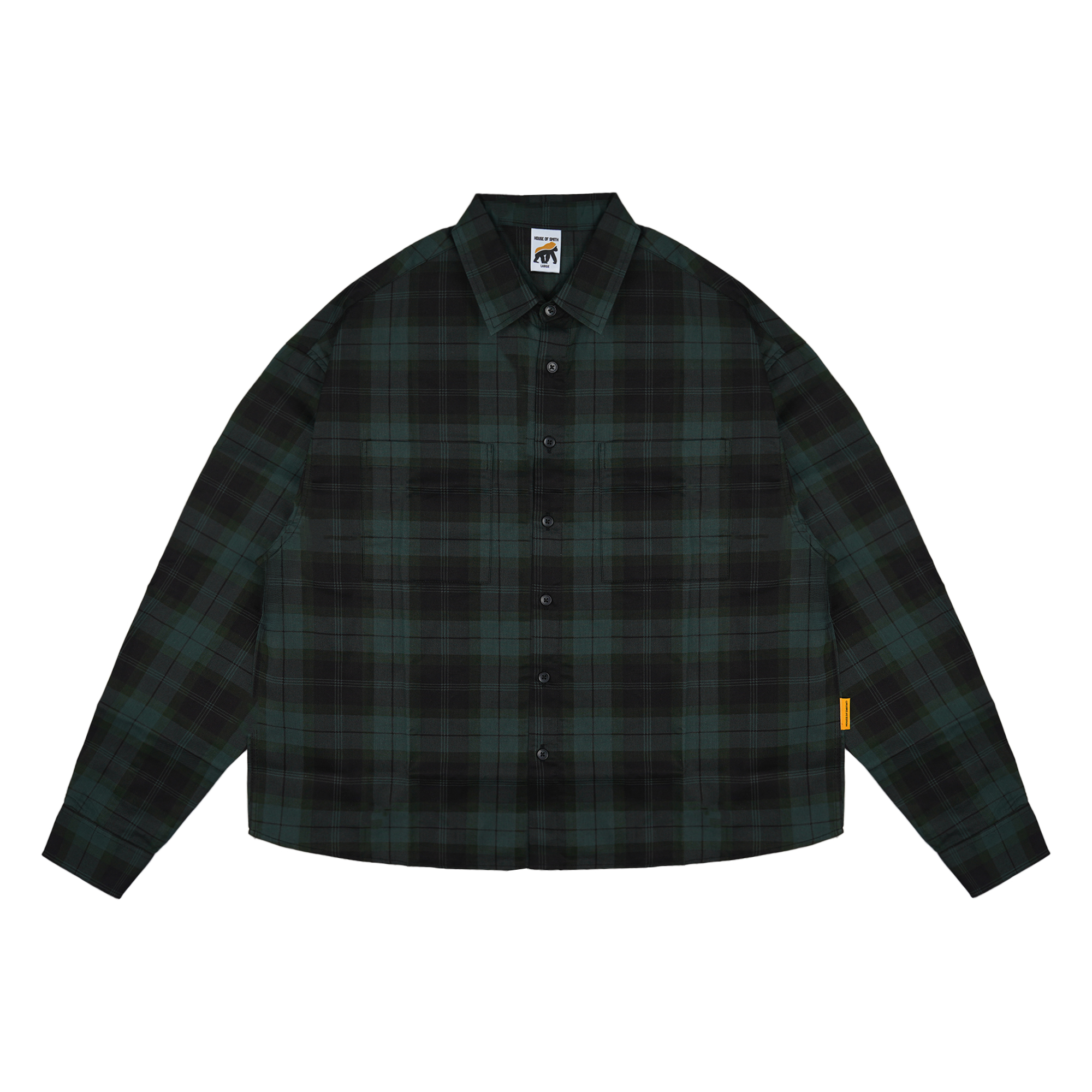 House of Smith Kemeja Boxy Pria - Savero Boxy Long Sleeve Shirt 1 - Boxy Long Shirt
