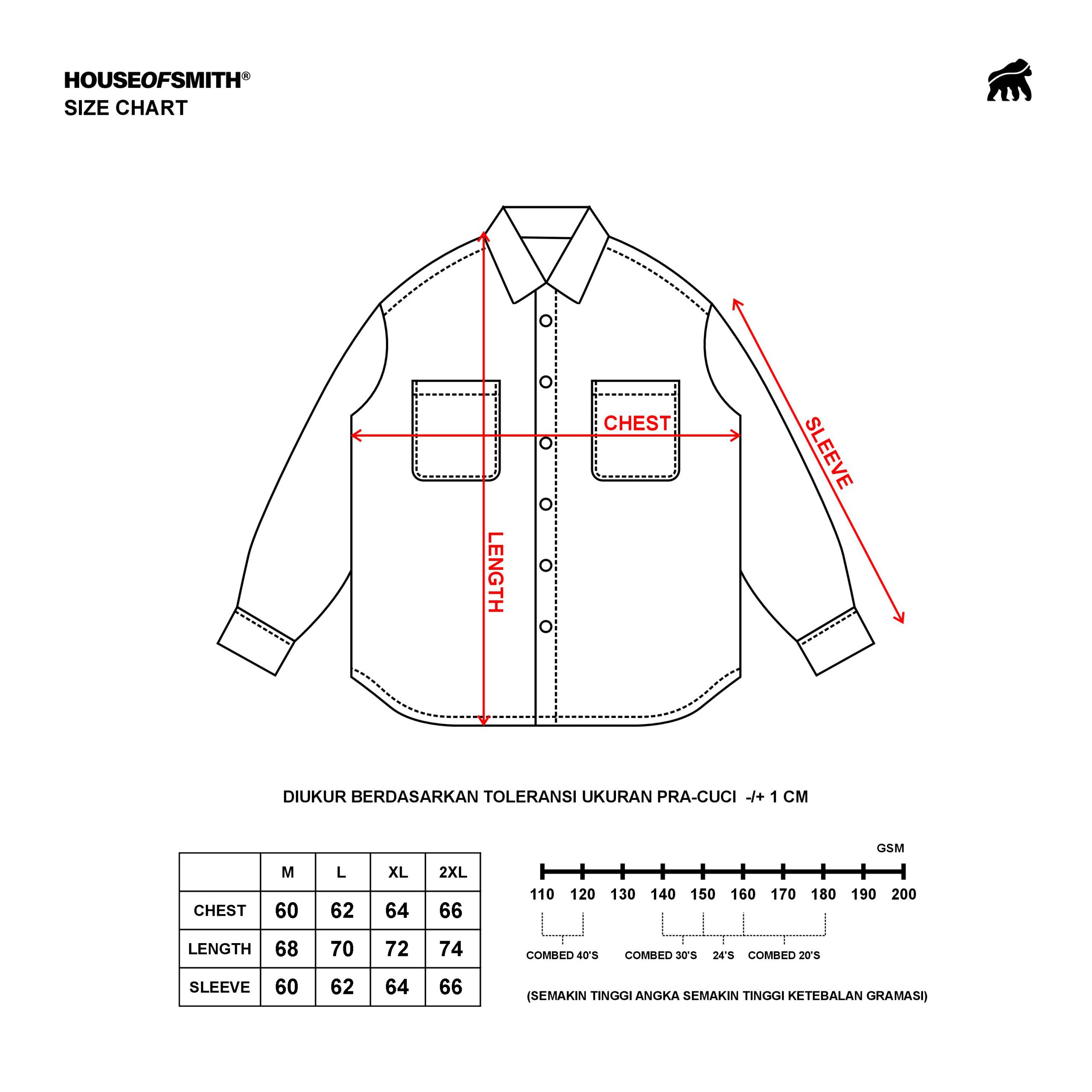 House of Smith Kemeja Boxy Pria - Savero Boxy Long Sleeve Shirt 2 - Boxy Long Shirt - Image 3