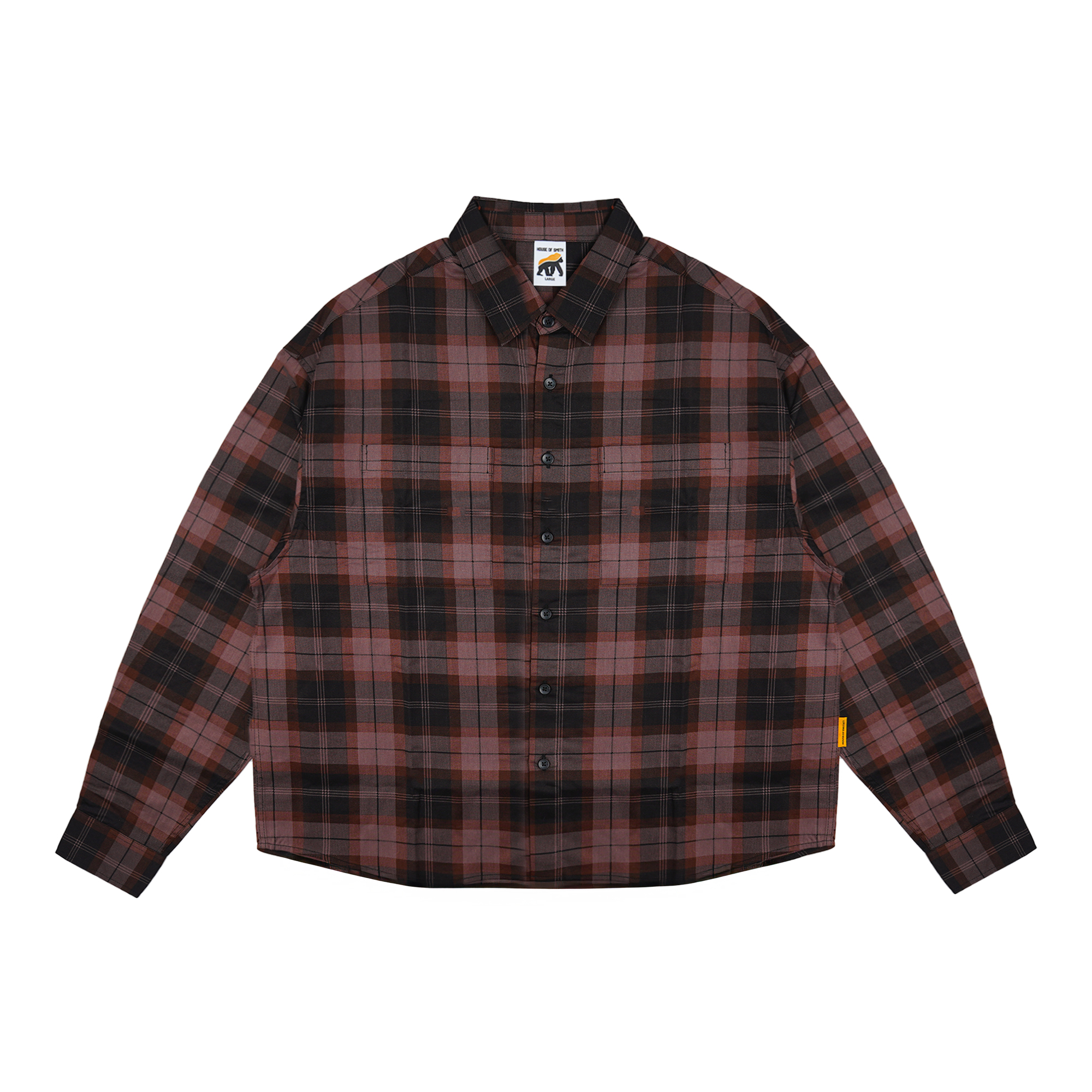 House of Smith Kemeja Boxy Pria - Savero Boxy Long Sleeve Shirt 2 - Boxy Long Shirt