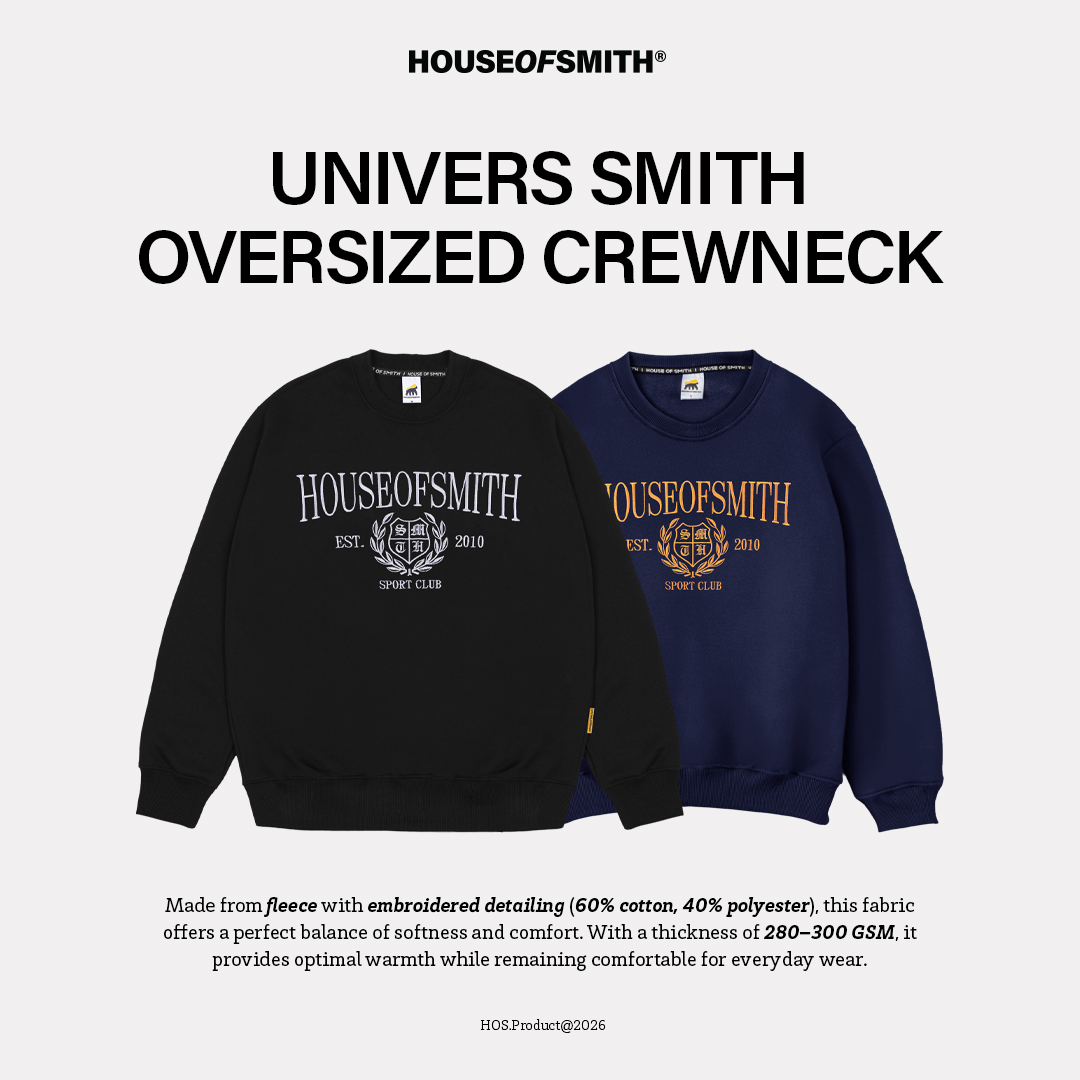 House of Smith Sweater Crewneck Oversize Pria - Univers Smith Oversized Crewneck