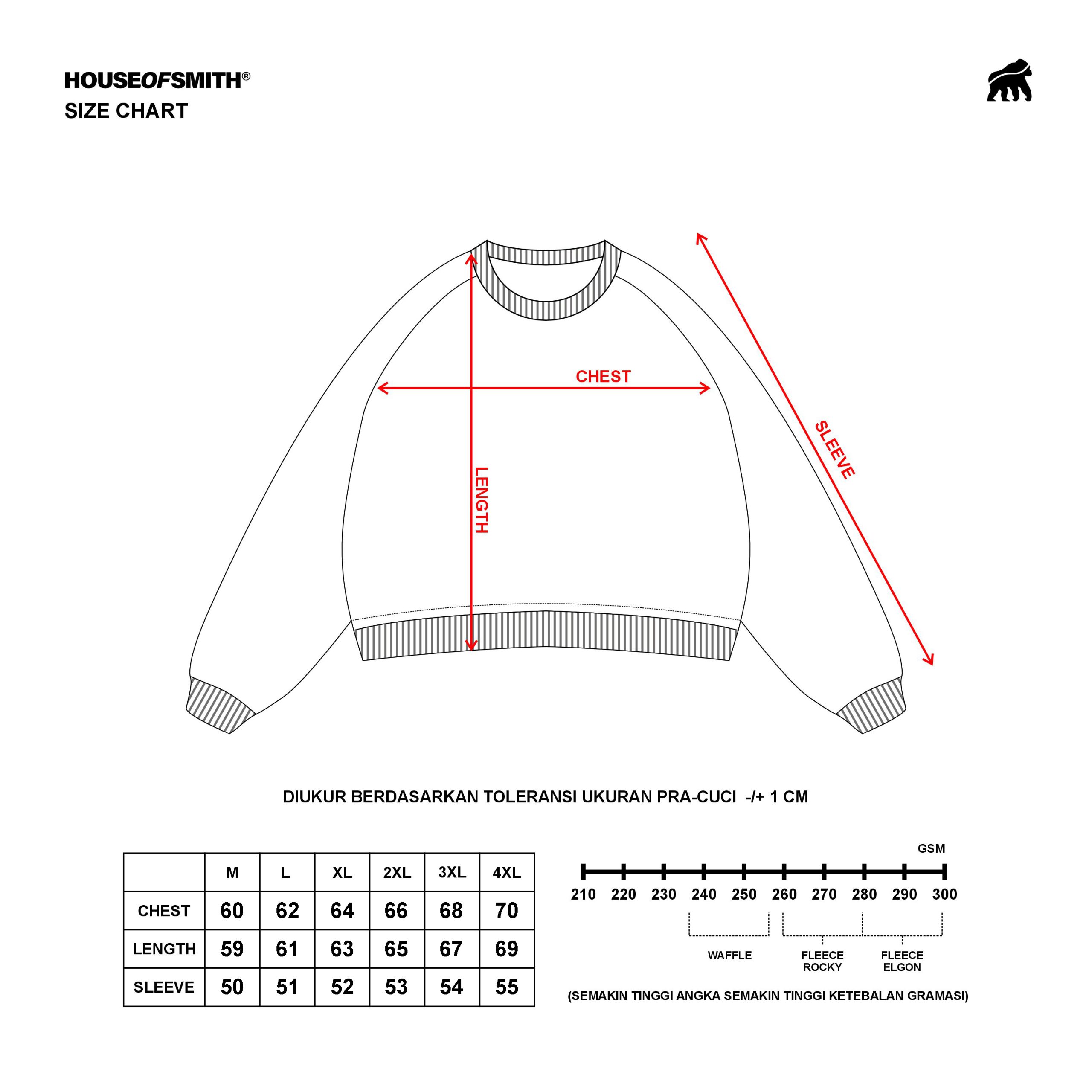 House of Smith Sweater Crewneck Boxy Pria - Sphere Boxy Crewneck Blue - Image 4