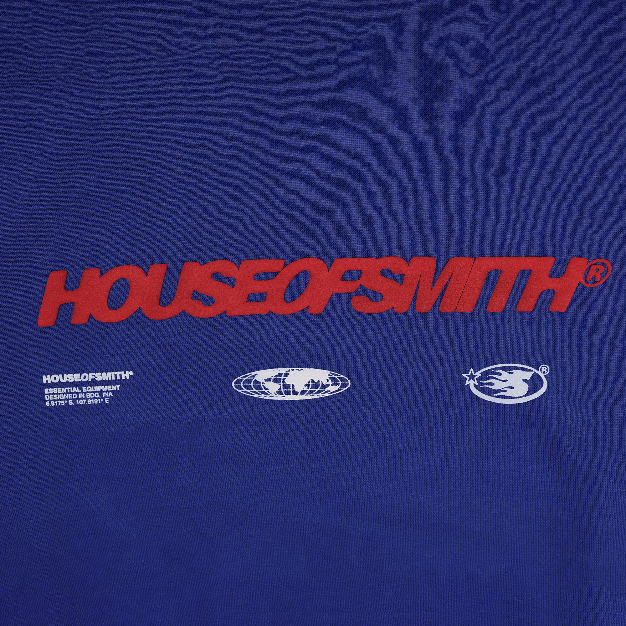 House of Smith Sweater Crewneck Boxy Pria - Sphere Boxy Crewneck Blue - Image 2