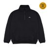 House of Smith Jaket Pria - Seize Halfzip Black - Half Zipper Jacket