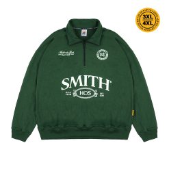 House of Smith Jacket Pria - Wade Halfzip Oversized Green - Halfzip Oversize