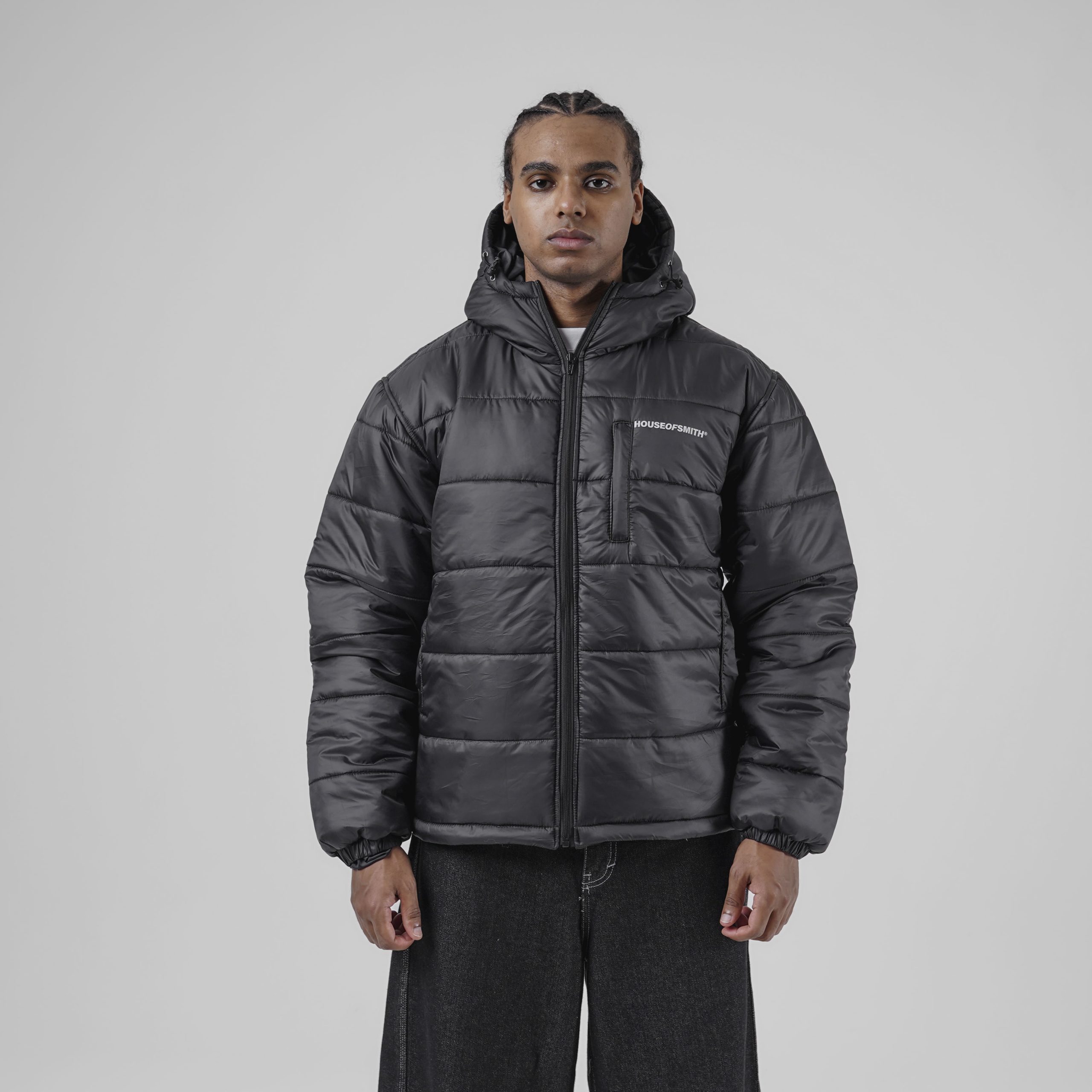 House of Smith Puffer Jacket - Blockade Puffer Jacket Black - Image 5