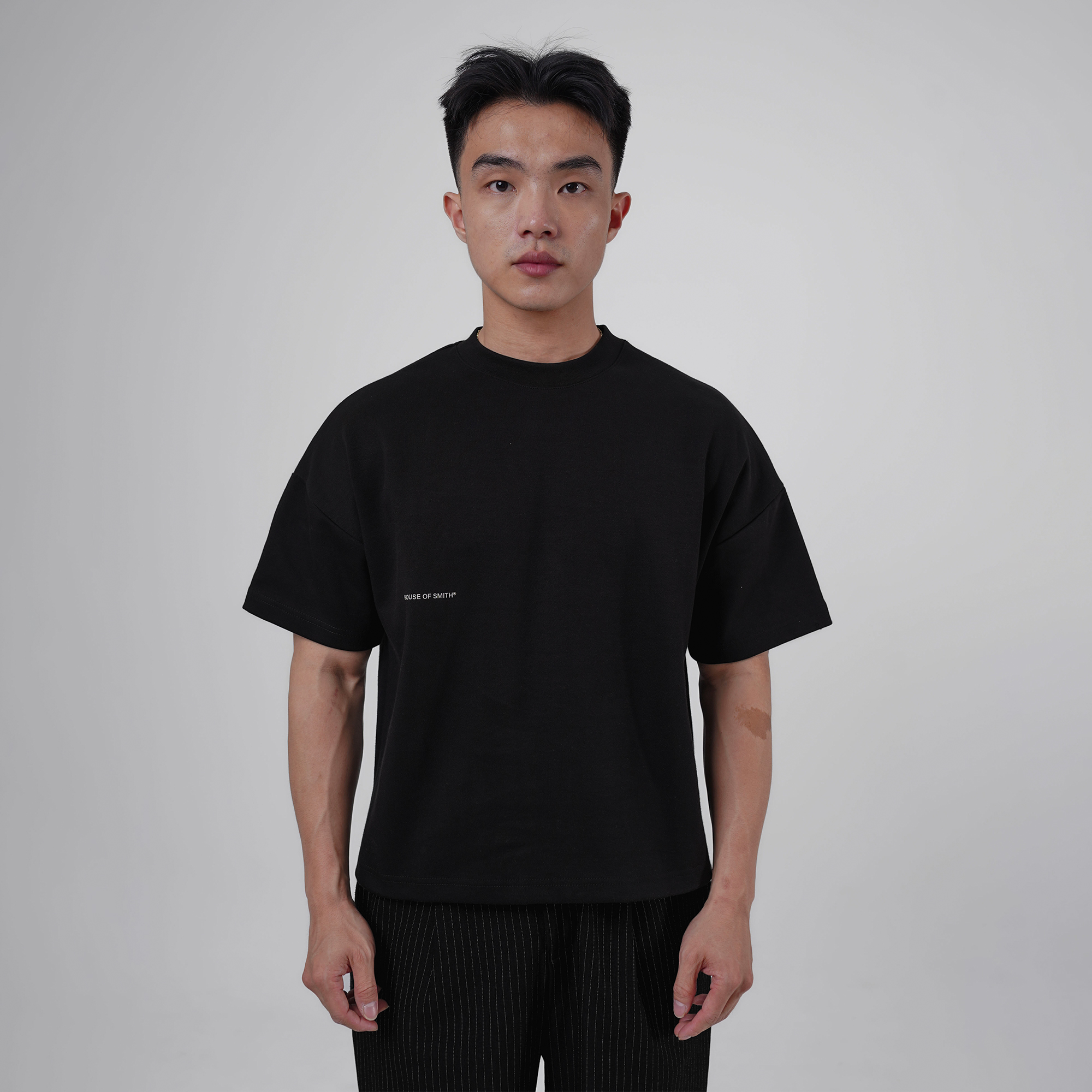 House of Smith Kaos Boxy Pria - Form 330 Boxy Black - Boxy T Shirt - Image 3