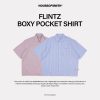 House of Smith Kemeja Boxy Pria - Flintz Boxy Pocket Shirt - Boxy Shirt